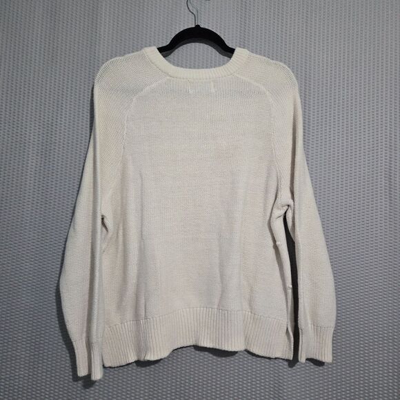 Old Navy Womens Bobble Tight Knit Polka Dot Ivory Sweater Size XLP Coquette - Picture 2 of 5